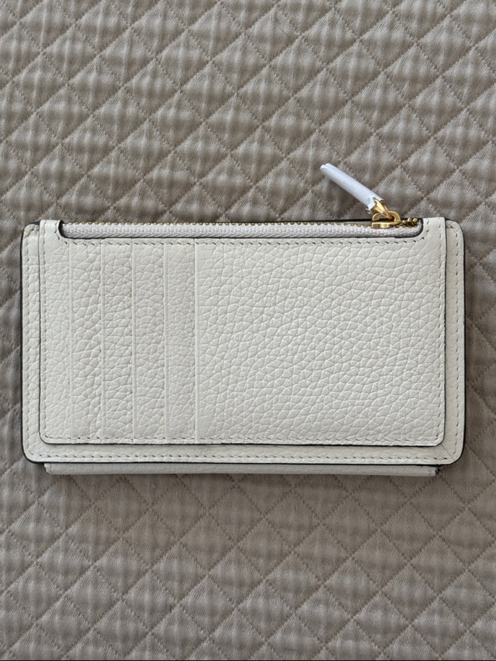 Radley White Embroidered Leather Zip Wallet with Gold Accent - Picture 3 of 6